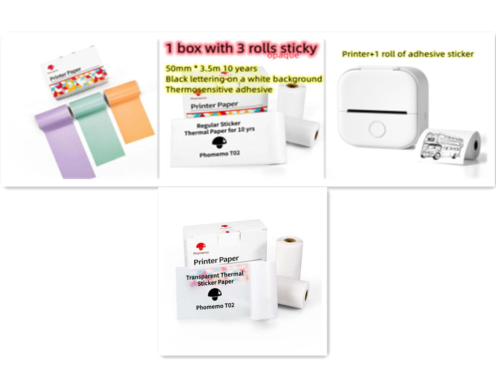 Mini Bluetooth Thermal Label & Photo Printer – Portable & Wireless