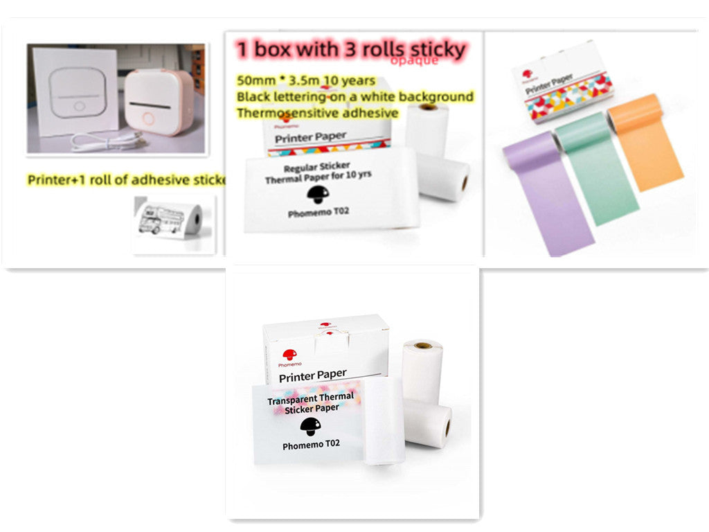 Mini Bluetooth Thermal Label & Photo Printer – Portable & Wireless