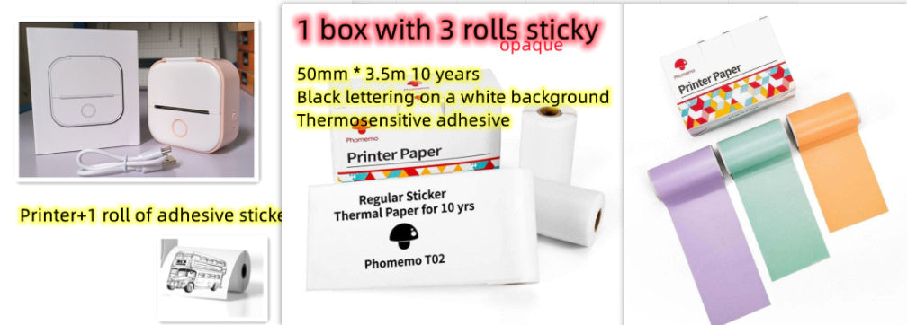 Mini Bluetooth Thermal Label & Photo Printer – Portable & Wireless