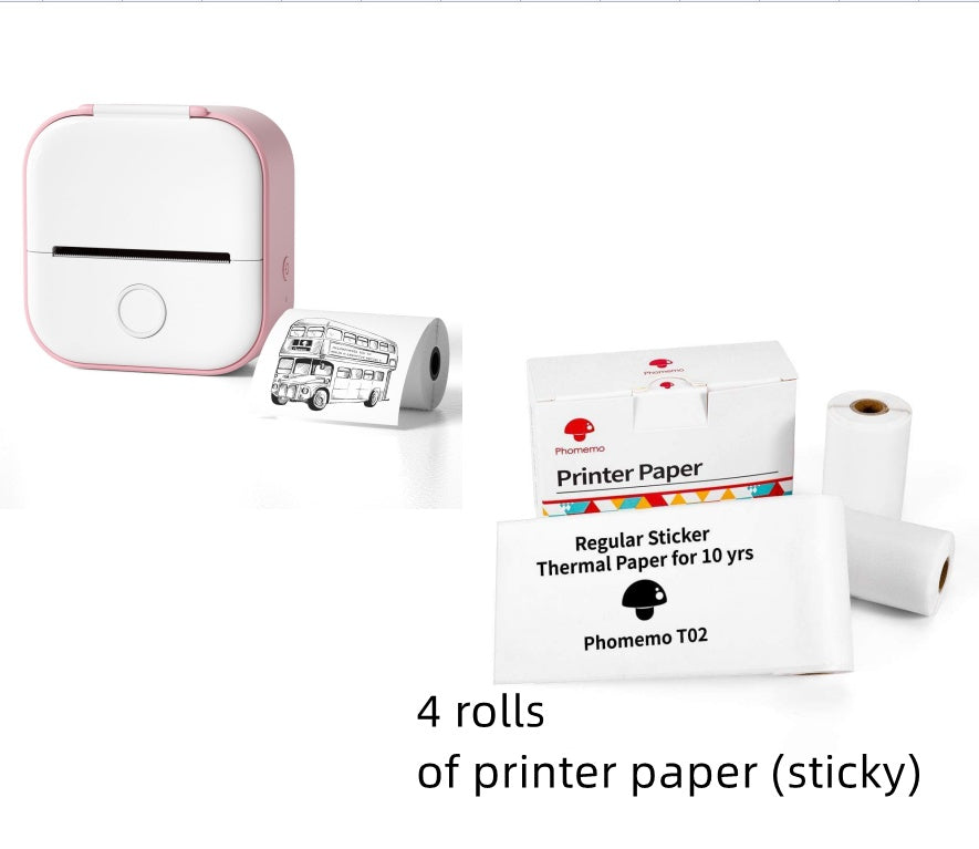 Mini Bluetooth Thermal Label & Photo Printer – Portable & Wireless