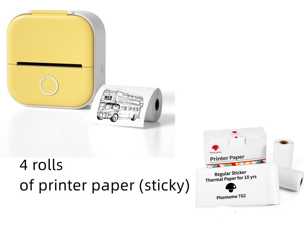 Mini Bluetooth Thermal Label & Photo Printer – Portable & Wireless