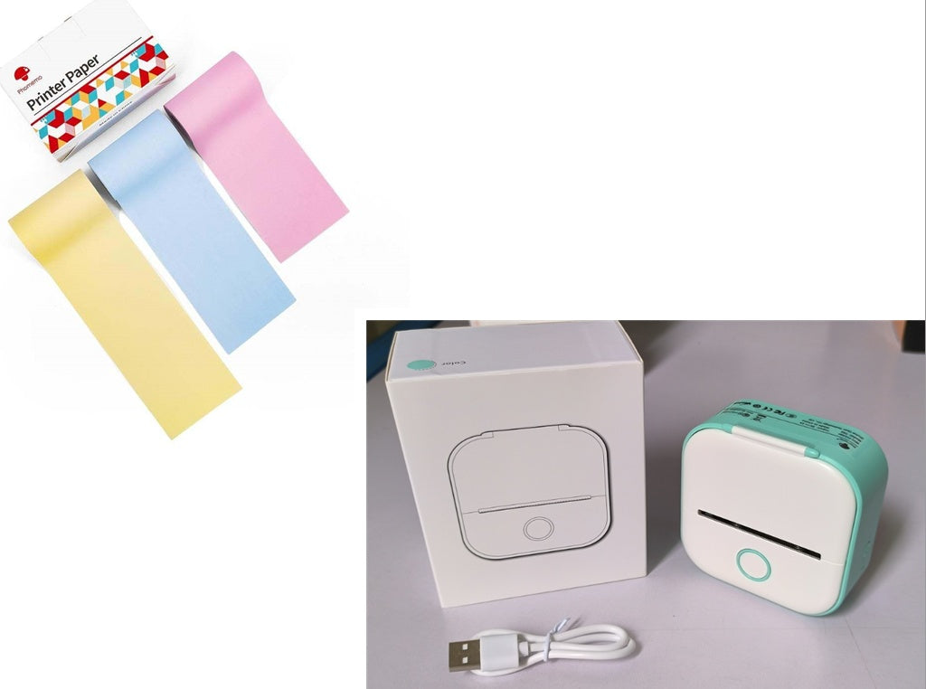 Mini Bluetooth Thermal Label & Photo Printer – Portable & Wireless
