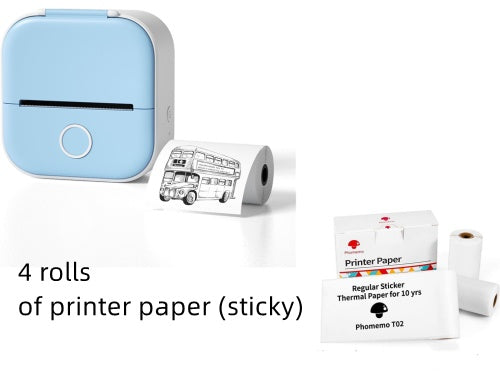 Mini Bluetooth Thermal Label & Photo Printer – Portable & Wireless
