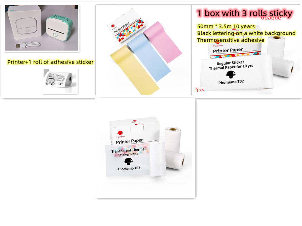 Mini Bluetooth Thermal Label & Photo Printer – Portable & Wireless