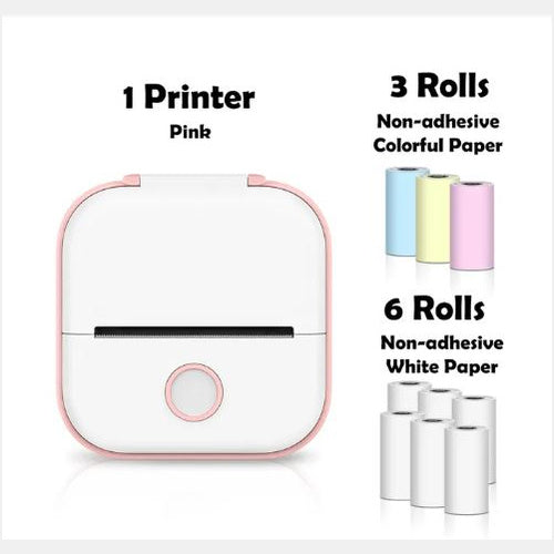 Mini Bluetooth Thermal Label & Photo Printer – Portable & Wireless