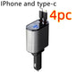 100W Metal Car Charger – USB & Type-C Fast Charging Adapter