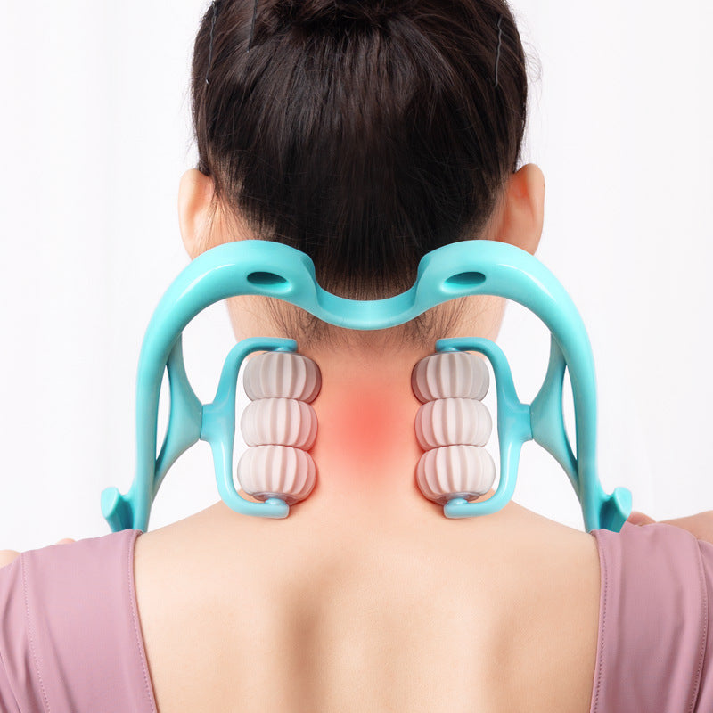 Manual 6-Wheel Neck Massager – Relief Roller Tool