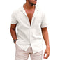 Men's Casual Button Down Shirt Short Sleeve Beach Shirt Summer