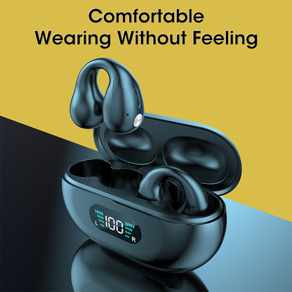 Bone Conduction TWS Earbuds – Bluetooth 5.3, HiFi Bass, Touch Control
