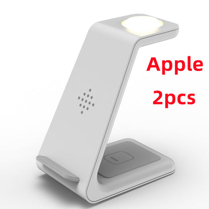 3-in-1 Wireless Charging Station – Fast Charger Dock & Phone Stand