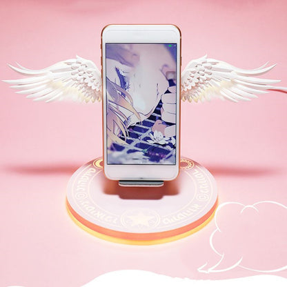 Universal LED Angel Wings Qi Wireless Fast Charger For Mobile