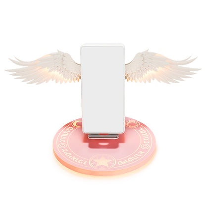 Universal LED Angel Wings Qi Wireless Fast Charger For Mobile