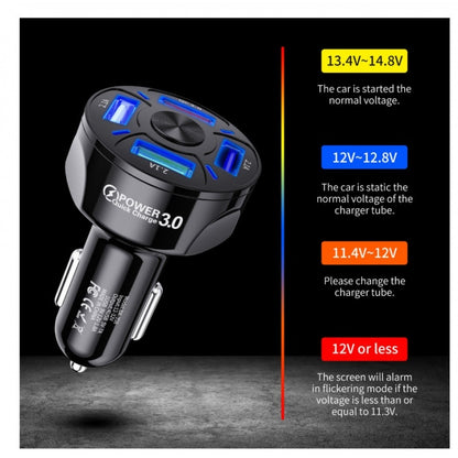Fast Car Charger One For Four Mobile Car Charger