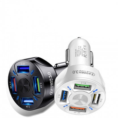 Fast Car Charger One For Four Mobile Car Charger