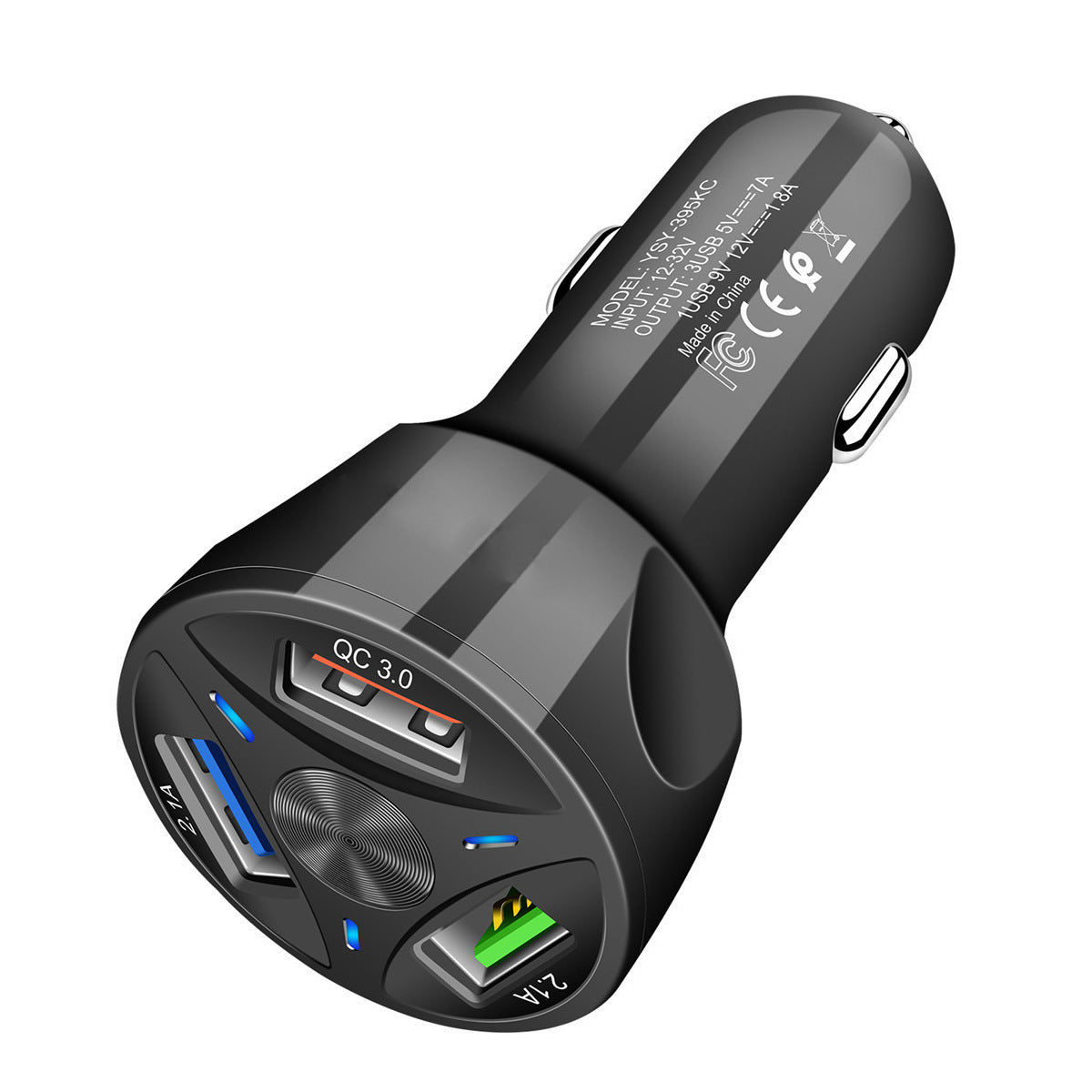 Fast Car Charger One For Four Mobile Car Charger