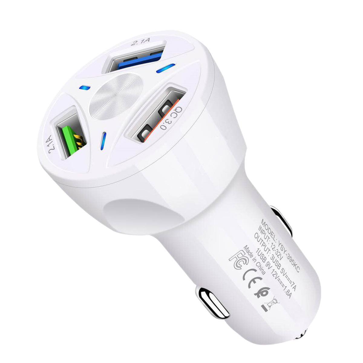 Fast Car Charger One For Four Mobile Car Charger
