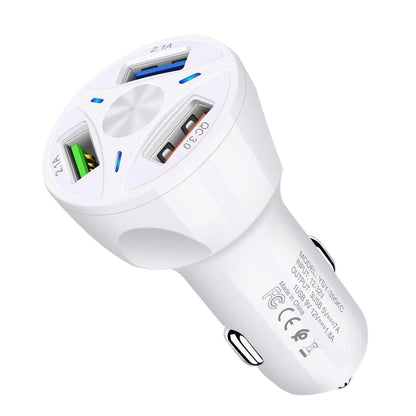 Fast Car Charger One For Four Mobile Car Charger