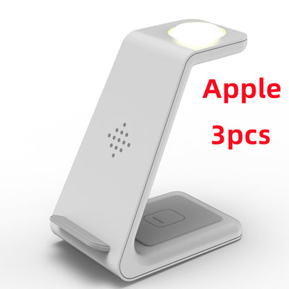 3-in-1 Wireless Charging Station – Fast Charger Dock & Phone Stand