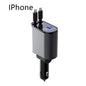 100W Metal Car Charger – USB & Type-C Fast Charging Adapter