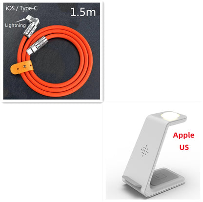 3-in-1 Wireless Charging Station – Fast Charger Dock & Phone Stand