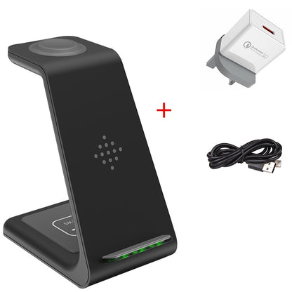 3-in-1 Wireless Charging Station – Fast Charger Dock & Phone Stand