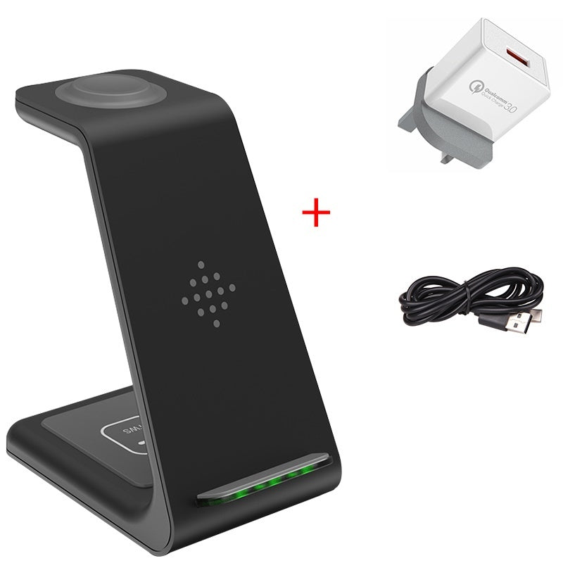 3-in-1 Wireless Charging Station – Fast Charger Dock & Phone Stand