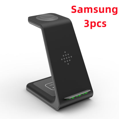 3-in-1 Wireless Charging Station – Fast Charger Dock & Phone Stand