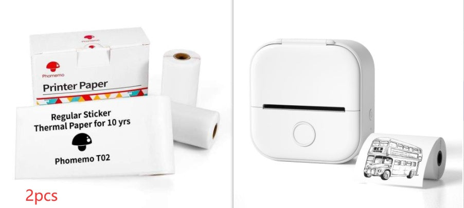 Mini Bluetooth Thermal Label & Photo Printer – Portable & Wireless