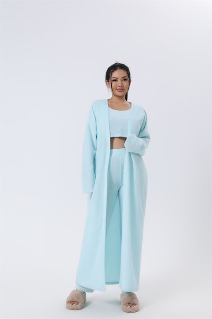 Women's 3-Piece Cozy Pajama Set – Warm Winter Loungewear