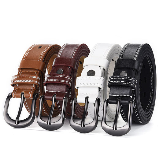 Men's And Women's Belts Hollow Out All-match Korean Denim Dress Belts
