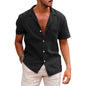 Men's Casual Button Down Shirt Short Sleeve Beach Shirt Summer
