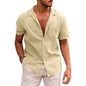 Men's Casual Button Down Shirt Short Sleeve Beach Shirt Summer