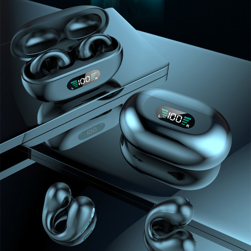 Bone Conduction TWS Earbuds – Bluetooth 5.3, HiFi Bass, Touch Control