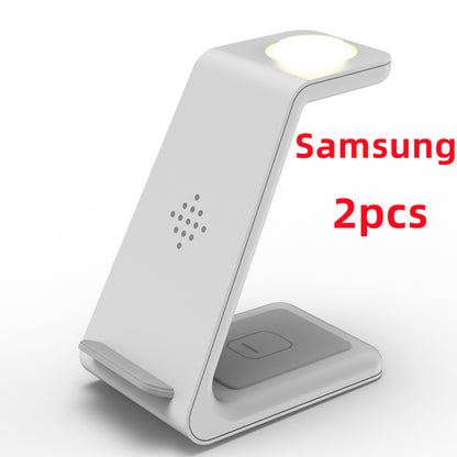 3-in-1 Wireless Charging Station – Fast Charger Dock & Phone Stand