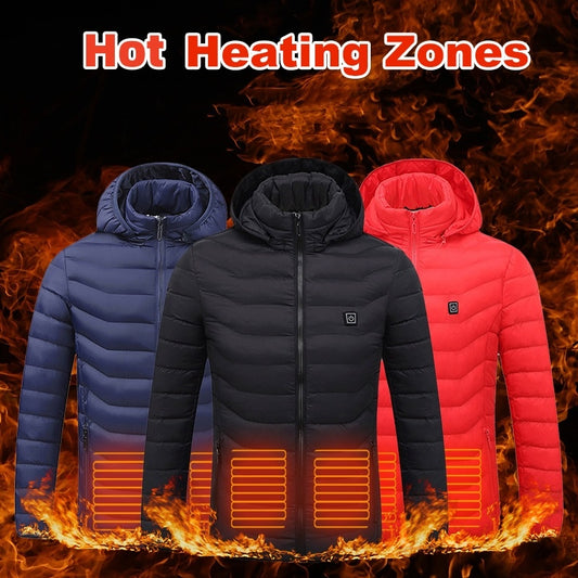 Men's USB Heated Winter Jacket – Thermal Electric Coat