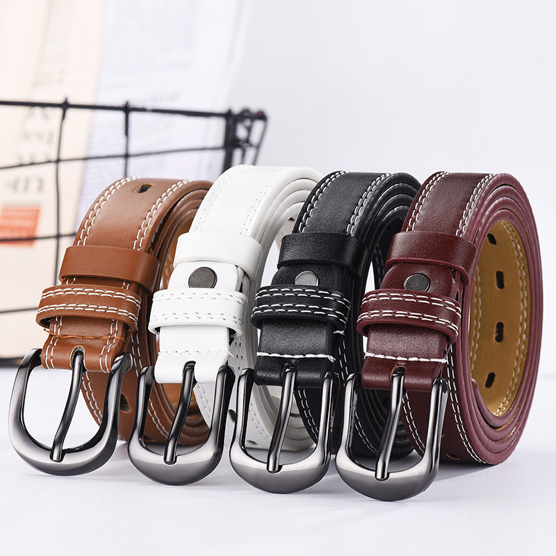 Men's And Women's Belts Hollow Out All-match Korean Denim Dress Belts
