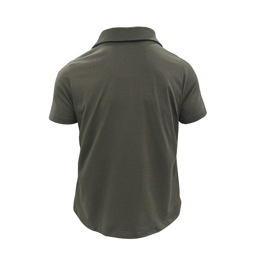 Men's Summer Polo Shirt with Pockets – Casual Short Sleeve Top