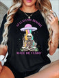 Women's Comfy Sports Tee – Funny Skull & UFO Print