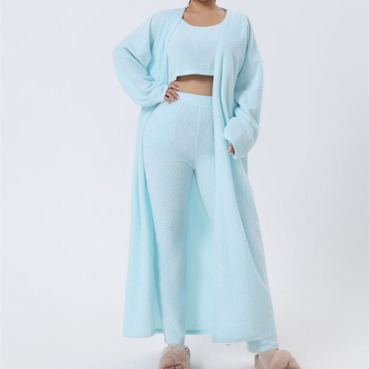 Women's 3-Piece Cozy Pajama Set – Warm Winter Loungewear