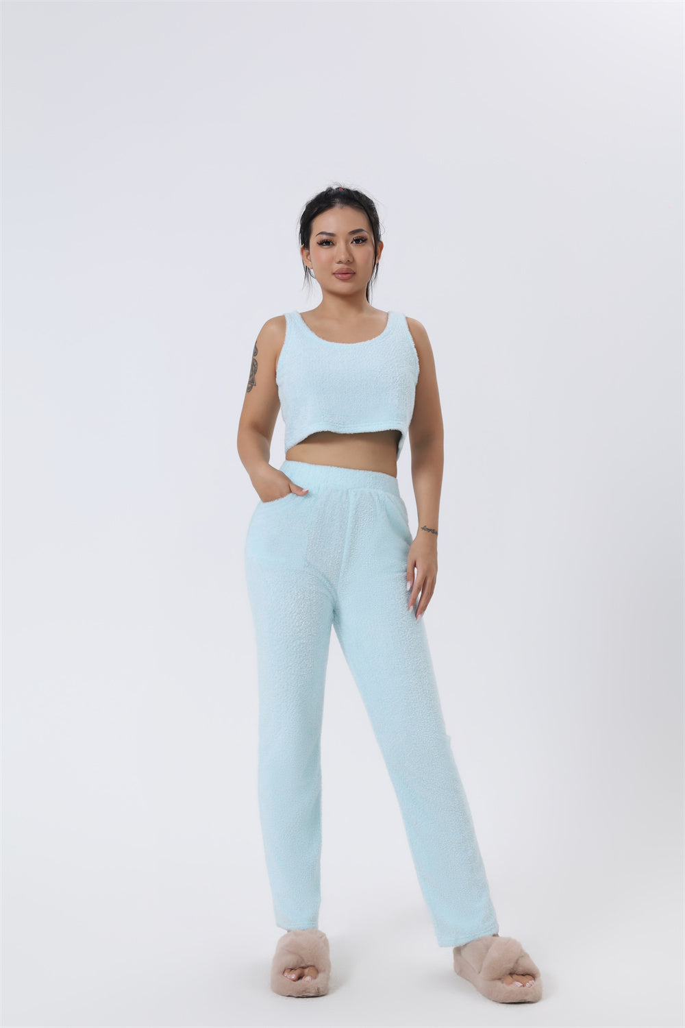 Women's 3-Piece Cozy Pajama Set – Warm Winter Loungewear