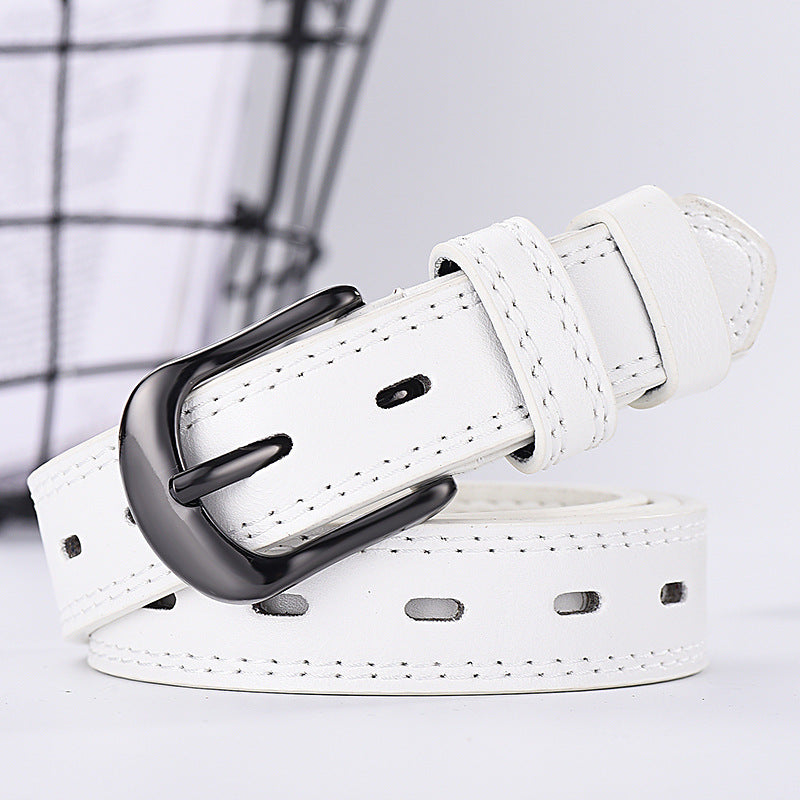 Men's And Women's Belts Hollow Out All-match Korean Denim Dress Belts