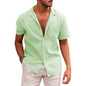 Men's Casual Button Down Shirt Short Sleeve Beach Shirt Summer