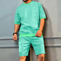 Men's Workwear Multi-pocket Shorts Tracksuit