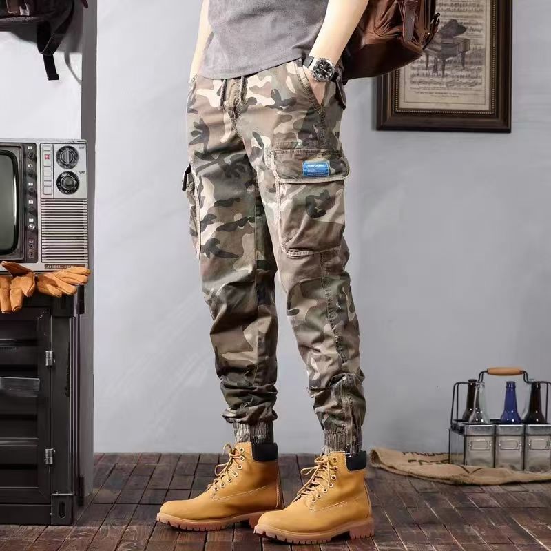 Men's Camouflage Cargo Pants – Casual Loose Fit with Pockets