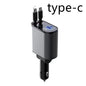 100W Metal Car Charger – USB & Type-C Fast Charging Adapter
