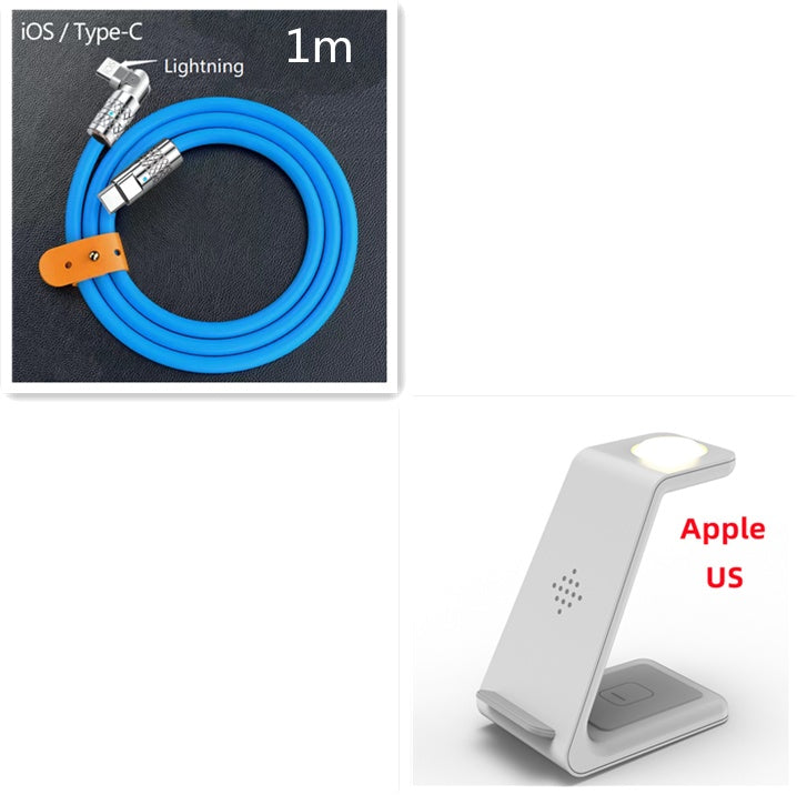 3-in-1 Wireless Charging Station – Fast Charger Dock & Phone Stand