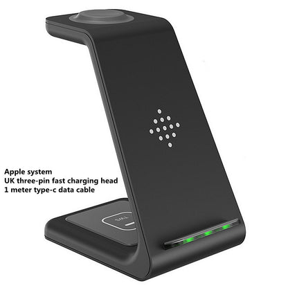 3-in-1 Wireless Charging Station – Fast Charger Dock & Phone Stand