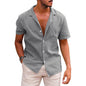 Men's Casual Button Down Shirt Short Sleeve Beach Shirt Summer