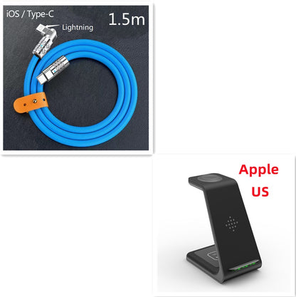 3-in-1 Wireless Charging Station – Fast Charger Dock & Phone Stand