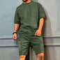 Men's Workwear Multi-pocket Shorts Tracksuit